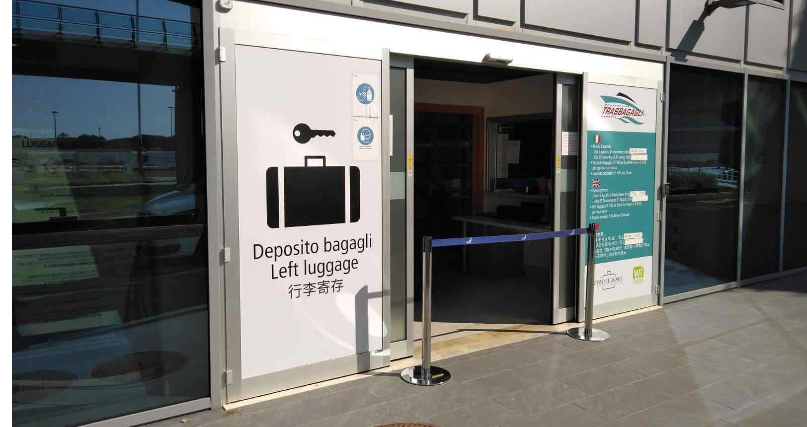 Stockage des bagages à Venise